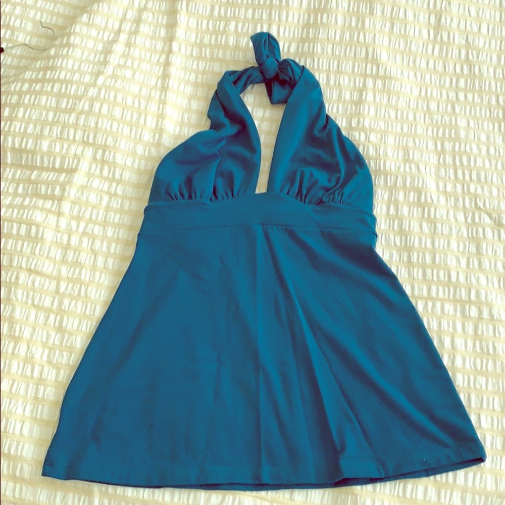 Halter dark blue blouse